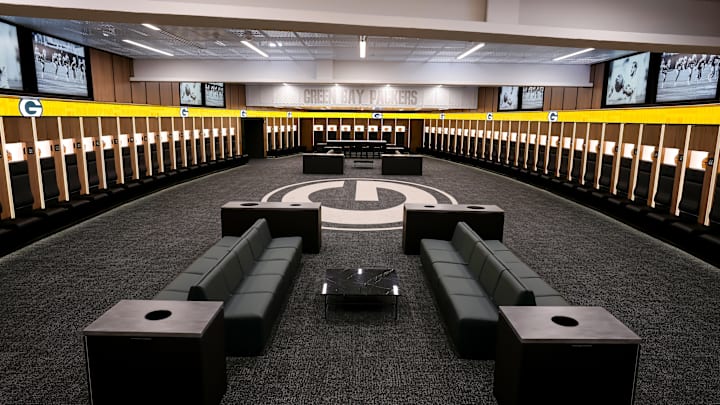 Here is a look inside the new Packers locker room at Lambeau Field.