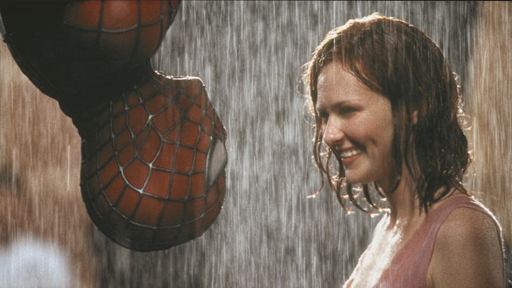 Tobey Maguire as Peter Parker / Spider-Man and Kirsten Dunst as Mary Jane Watson in Sam Raimi's Spider-Man (2002). Image courtesy of Fathom Entertainment. 
