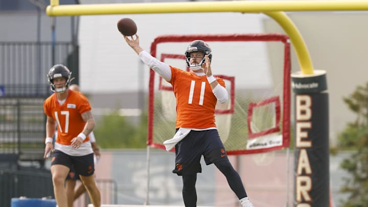 The lack of respect for Tyson Bagent (17) and Case Keenum continues.