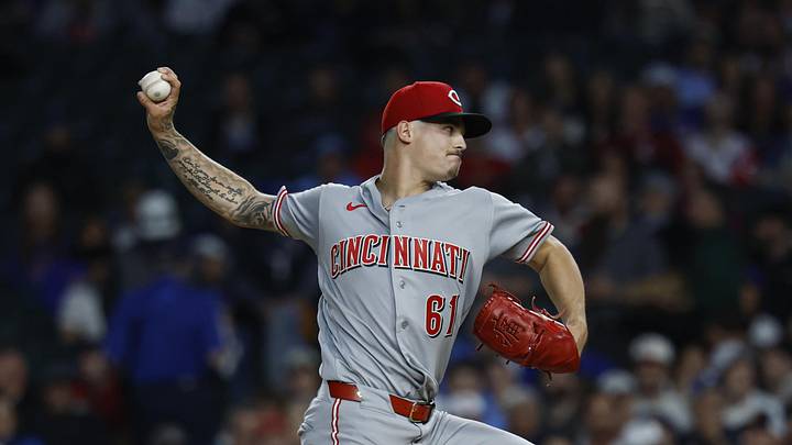 May 4, 2026; Chicago, Illinois, USA; Cincinnati Reds starting pitcher Chase Petty (61) delivers a pitch against the Chicago Cubs during the first inning at Wrigley Field. Mandatory Credit: Kamil Krzaczynski-Imagn Images May 4, 2026; Chicago, Illinois, USA; Cincinnati Reds starting pitcher Chase Petty (61) delivers a pitch against the Chicago Cubs during the first inning at Wrigley Field. Mandatory Credit: Kamil Krzaczynski-Imagn Images