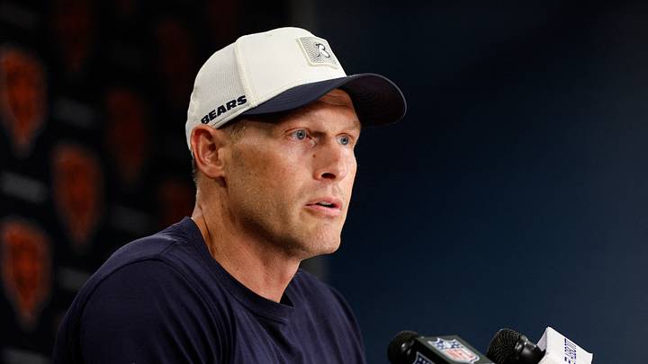 Chicago Bears head coach Ben Johnson speaks during Minicamp. Chicago Bears head coach Ben Johnson speaks during Minicamp.