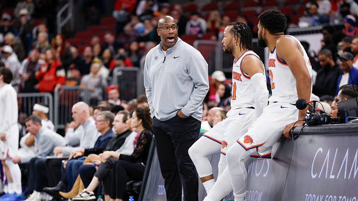 New York Knicks head coach Mike Brown will be tasked with keeping guard Jalen Brunson (11) and center Karl-Anthony Towns (32) fresh throughout the regular season. New York Knicks head coach Mike Brown will be tasked with keeping guard Jalen Brunson (11) and center Karl-Anthony Towns (32) fresh throughout the regular season.