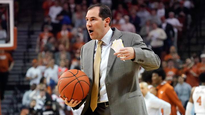 Feb 10, 2020; Austin, Texas, USA; Baylor Bears head coach Scott Drew has words with an official in the first half of the game against the Texas Longhorns at Frank C. Erwin Jr. Center. Mandatory Credit: Scott Wachter Feb 10, 2020; Austin, Texas, USA; Baylor Bears head coach Scott Drew has words with an official in the first half of the game against the Texas Longhorns at Frank C. Erwin Jr. Center. Mandatory Credit: Scott Wachter