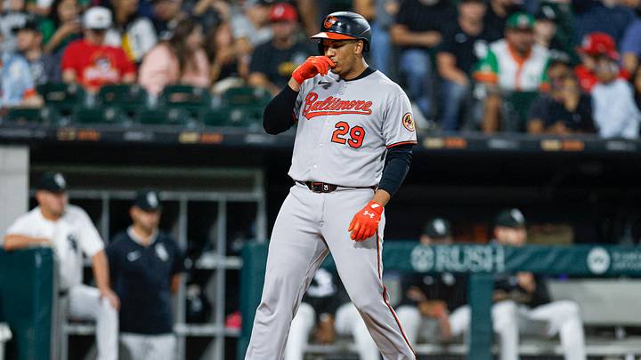 Sep 16, 2025; Chicago, Illinois, USA; Baltimore Orioles catcher Samuel Basallo (29) crosses home plate after hitting a two-run home run against the Chicago White Sox during the fourth inning at Rate Field. Mandatory Credit: Kamil Krzaczynski-Imagn Images Sep 16, 2025; Chicago, Illinois, USA; Baltimore Orioles catcher Samuel Basallo (29) crosses home plate after hitting a two-run home run against the Chicago White Sox during the fourth inning at Rate Field. Mandatory Credit: Kamil Krzaczynski-Imagn Images