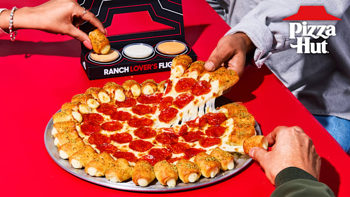 Pizza Hut Cheesy Bites Pizza with Ranch Trio