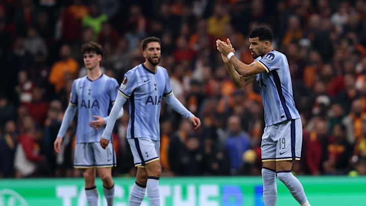 Dominic Solanke rallies the troops after his goal
