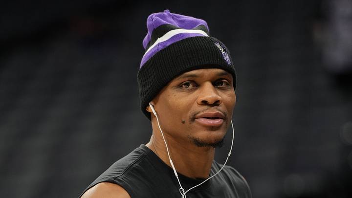 Apr 3, 2026; Sacramento, California, USA; Sacramento Kings guard Russell Westbrook (18) before the game against the New Orleans Pelicans at Golden 1 Center. Mandatory Credit: Darren Yamashita-Imagn Images Apr 3, 2026; Sacramento, California, USA; Sacramento Kings guard Russell Westbrook (18) before the game against the New Orleans Pelicans at Golden 1 Center. Mandatory Credit: Darren Yamashita-Imagn Images
