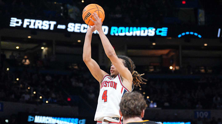 Houston guard Kingston Flemings (4) 