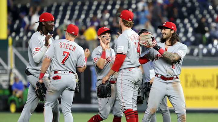 Cincinnati Reds celebrate a win.