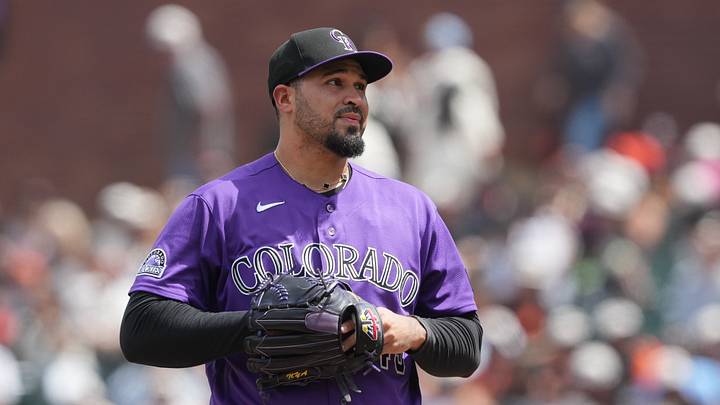 Colorado Rockies pitcher Antonio Senzatela  Credit: Darren Yamashita-Imagn Images