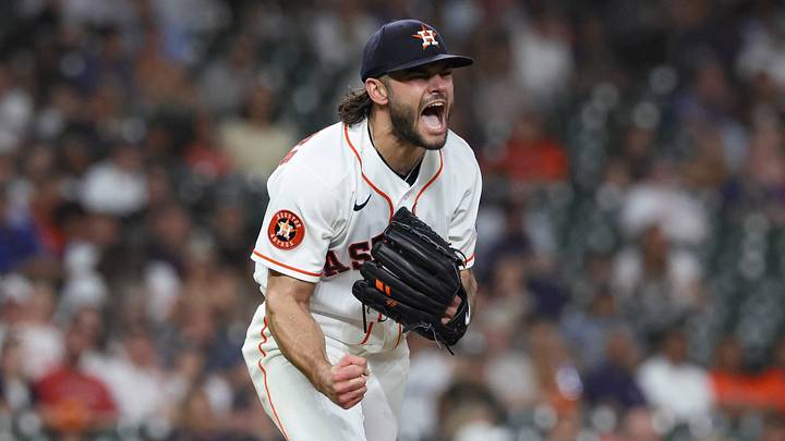 Houston Astros starting pitcher Lance McCullers Jr. (43) reacts after getting a strikeout. Credit: Troy Taormina-Imagn Images Houston Astros starting pitcher Lance McCullers Jr. (43) reacts after getting a strikeout. Credit: Troy Taormina-Imagn Images