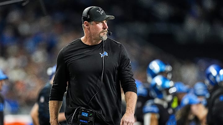 Detroit Lions head coach Dan Campbell watches a play against Minnesota Vikings during the second half at Ford Field in Detroit on Sunday, Jan. 5, 2025.