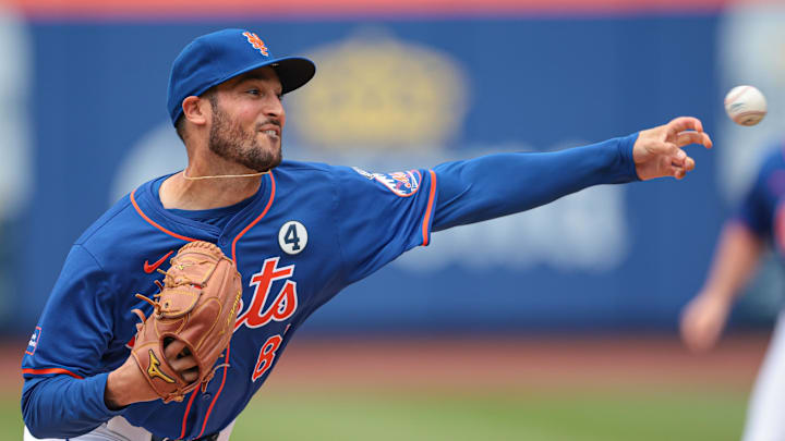 Jun 2, 2024; New York City, New York, USA; New York Mets relief pitcher Danny Young (81) delivers a pitch during the sixth inning against the Arizona Diamondbacks at Citi Field. Mandatory Credit: Vincent Carchietta-USA TODAY Sports