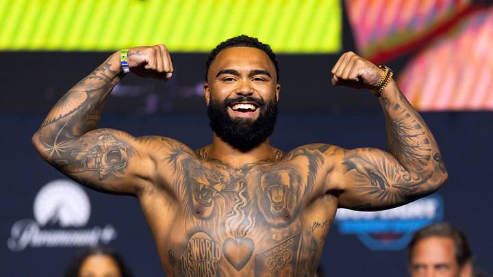 Jul 10, 2026; Las Vegas, Nevada, USA; Gable Steveson during weigh ins for UFC 329 at T-Mobile Arena. Mandatory Credit: Mark J. Rebilas-Imagn Images Jul 10, 2026; Las Vegas, Nevada, USA; Gable Steveson during weigh ins for UFC 329 at T-Mobile Arena. Mandatory Credit: Mark J. Rebilas-Imagn Images