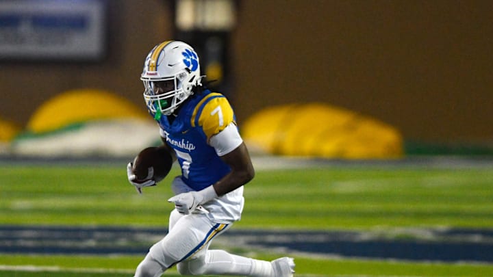 Frenship's Chase Campbell runs with the ball against El Paso Montwood in a Class 6A Division II bi-district football game, Friday, Nov. 15, 2024, at Peoples Bank Stadium in Wolfforth.