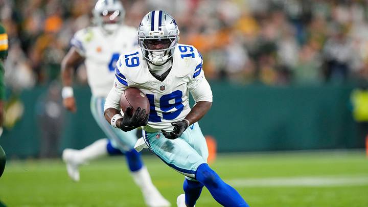 Oct 18, 2026; Green Bay, Wisconsin, USA; Dallas Cowboys wide receiver Ryan Flournoy (19) during the game against the Green Bay Packers at Lambeau Field. Mandatory Credit: Jeff Hanisch-Imagn Images Oct 18, 2026; Green Bay, Wisconsin, USA; Dallas Cowboys wide receiver Ryan Flournoy (19) during the game against the Green Bay Packers at Lambeau Field. Mandatory Credit: Jeff Hanisch-Imagn Images