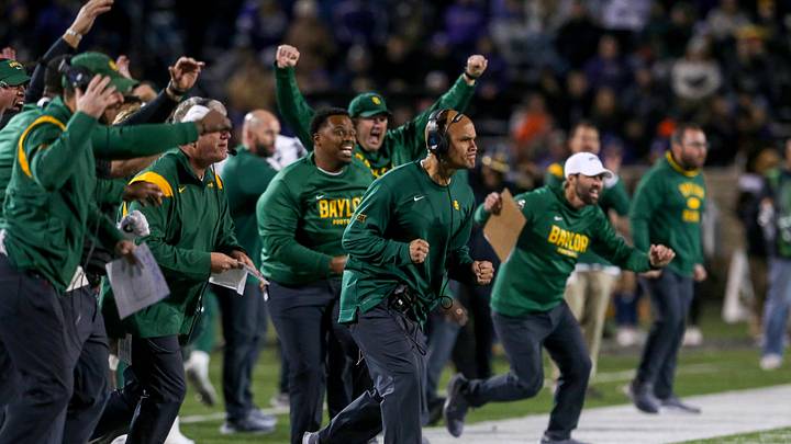Nov 20, 2021; Manhattan, Kansas, USA; Baylor Bears head coach Dave Aranda Nov 20, 2021; Manhattan, Kansas, USA; Baylor Bears head coach Dave Aranda