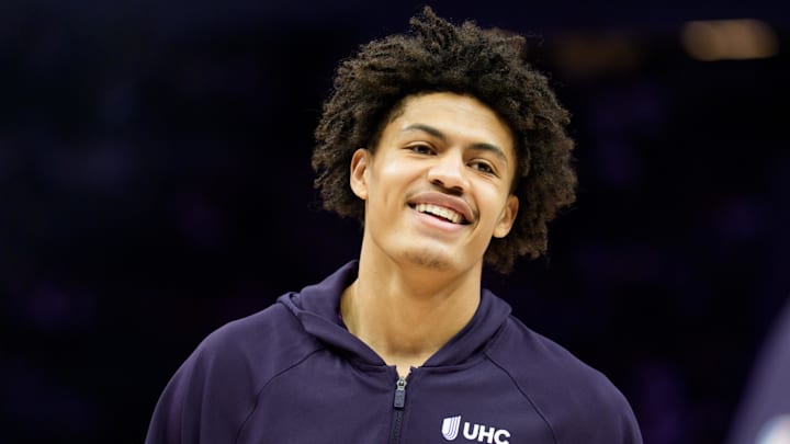 Feb 20, 2026; Minneapolis, Minnesota, USA; Minnesota Timberwolves forward Joan Beringer (19) during warmups before a game against the Dallas Mavericks at Target Center. Mandatory Credit: Matt Blewett-Imagn Images Feb 20, 2026; Minneapolis, Minnesota, USA; Minnesota Timberwolves forward Joan Beringer (19) during warmups before a game against the Dallas Mavericks at Target Center. Mandatory Credit: Matt Blewett-Imagn Images