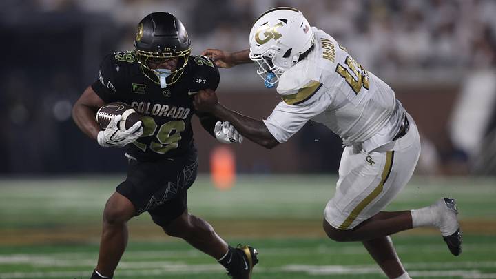 Sep 3, 2026; Atlanta, Georgia, USA; Colorado Buffaloes running back Micah Welch (29) rushes the ball against the Georgia Tech Yellow Jackets in the second half at Bobby Dodd Stadium at Hyundai Field. Mandatory Credit: Brett Davis-Imagn Images Sep 3, 2026; Atlanta, Georgia, USA; Colorado Buffaloes running back Micah Welch (29) rushes the ball against the Georgia Tech Yellow Jackets in the second half at Bobby Dodd Stadium at Hyundai Field. Mandatory Credit: Brett Davis-Imagn Images