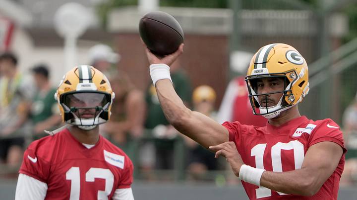 Green Bay Packers quarterback Jordan Love (10) is shown at training camp Friday, July 31, 2026 in Green Bay, Wisconsin.