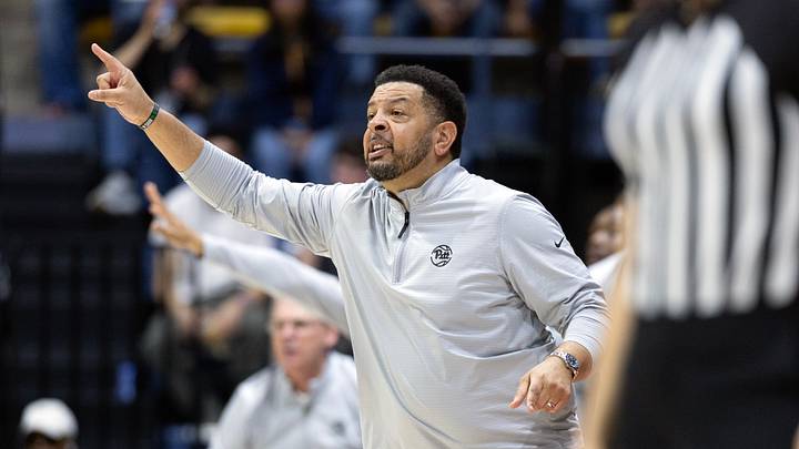 Feb 28, 2026; Berkeley, California, USA; Pittsburgh Panthers head coach Jeff Capel directs his team agains the California Golden Bears during the second half at Haas Pavilion. Mandatory Credit: D. Ross Cameron-Imagn Images Feb 28, 2026; Berkeley, California, USA; Pittsburgh Panthers head coach Jeff Capel directs his team agains the California Golden Bears during the second half at Haas Pavilion. Mandatory Credit: D. Ross Cameron-Imagn Images