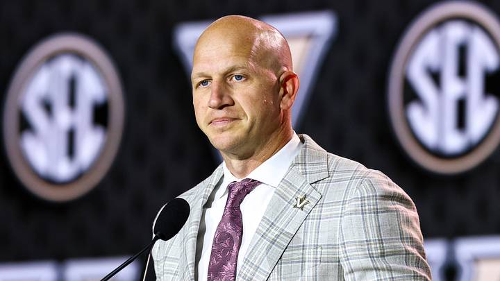 Jul 21, 2026; Tampa, FL, USA; Vanderbilt Commodores head coach Clark Lea speaks to the press during SEC Football Kickoff Media Day at the Tampa Marriott. Mandatory Credit: Nathan Ray Seebeck-Imagn Images Jul 21, 2026; Tampa, FL, USA; Vanderbilt Commodores head coach Clark Lea speaks to the press during SEC Football Kickoff Media Day at the Tampa Marriott. Mandatory Credit: Nathan Ray Seebeck-Imagn Images