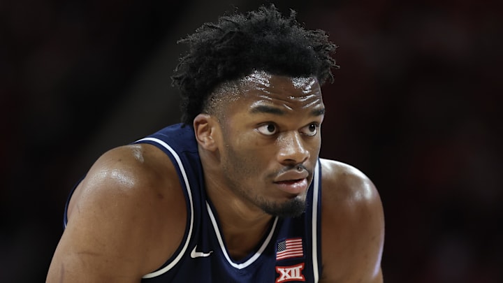 Feb 21, 2026; Houston, Texas, USA; Arizona Wildcats forward Tobe Awaka (30) reacts while playing against the Houston Cougars in the first half at Fertitta Center. Mandatory Credit: Thomas Shea-Imagn Images Feb 21, 2026; Houston, Texas, USA; Arizona Wildcats forward Tobe Awaka (30) reacts while playing against the Houston Cougars in the first half at Fertitta Center. Mandatory Credit: Thomas Shea-Imagn Images