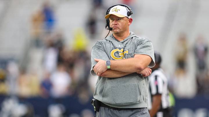 Oct 10, 2026; Atlanta, Georgia, USA; Georgia Tech Yellow Jackets head coach Brent Key on the sideline against the Duke Blue Devils in the third quarter at Bobby Dodd Stadium at Hyundai Field. Mandatory Credit: Brett Davis-Imagn Images