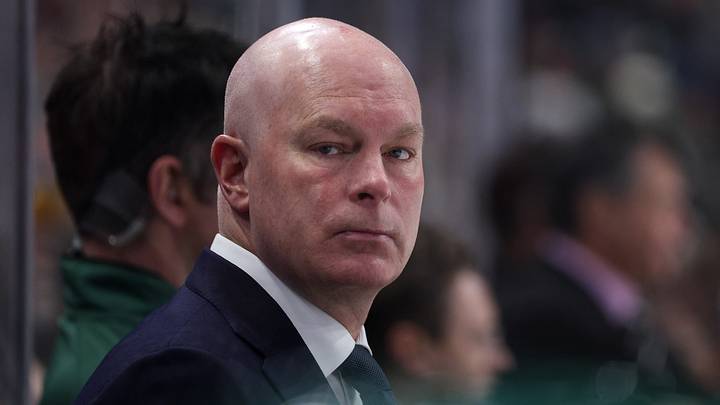 Dec 20, 2025; Saint Paul, Minnesota, USA; Minnesota Wild head coach John Hynes looks on during the first period against the Edmonton Oilers at Grand Casino Arena. Mandatory Credit: Matt Krohn-Imagn Images
