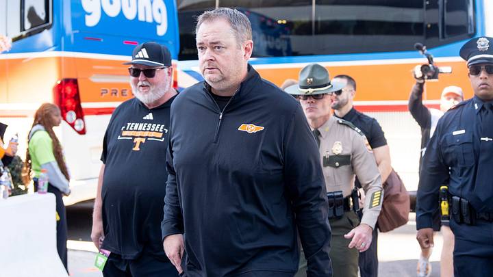Tennessee coach Josh Heupel before a college football game between Tennessee and South Carolina at Williams-Brice Stadium in Columbia, S.C., on Oct. 24, 2026. Tennessee coach Josh Heupel before a college football game between Tennessee and South Carolina at Williams-Brice Stadium in Columbia, S.C., on Oct. 24, 2026.