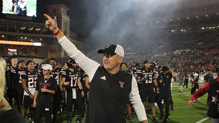   Texas Tech Red Raiders head coach Joey McGuire. Mandatory Credit: Michael C. Johnson-Imagn Images