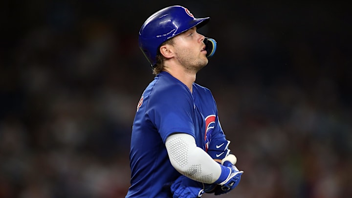 Aug 30, 2024; Washington, District of Columbia, USA; Chicago Cubs second base Nico Hoerner (2) draws a walk during the eighth inning against the Washington Nationals at Nationals Park