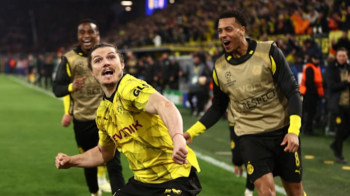 Marcel Sabitzer bejubelt seinen 4:2-Treffer Marcel Sabitzer bejubelt seinen 4:2-Treffer