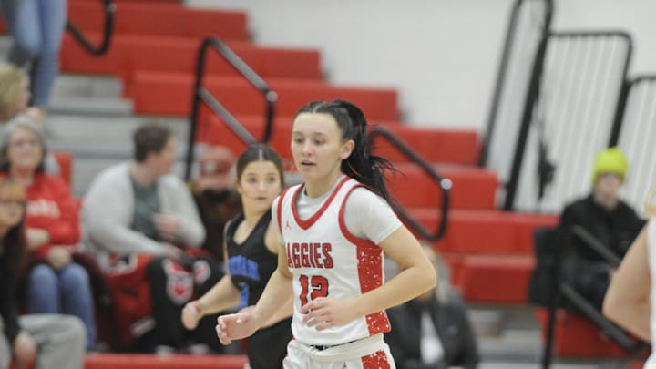 Albertville girls basketball's Lani Smallwood, a Mississippi State women's basketball commit, plays in a 70-52 win over Mortimer Jordan on Thursday, Jan. 9, 2025 in Albertville, Alabama. (Maxwell Donaldson, The Gadsden Times)