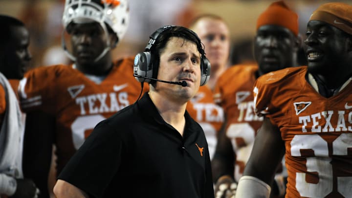 Texas Longhorns defensive coordinator Will Muschamp during a game against the Texas A&M Aggies in the fourth quarter