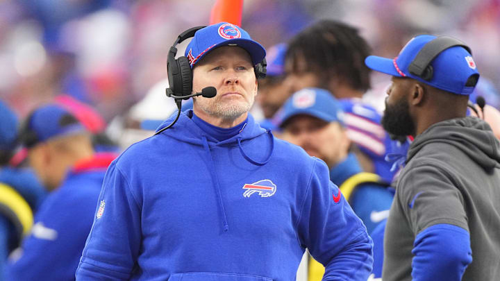 Sean McDermott and the Bills host the Ravens on Sunday night. 