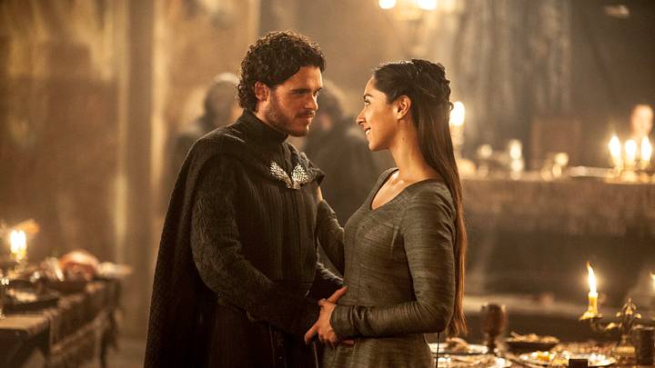 Richard Madden (Robb Sark) and Oona Chaplin (Talisa Maegyr) in Game of Thrones season 3 Episode 9, "The Rains of Castamere"