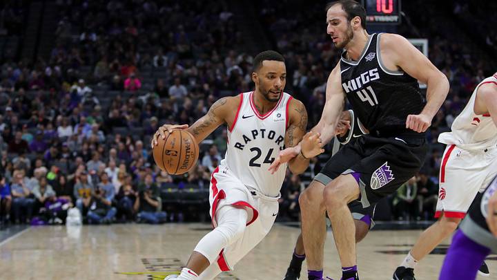 Dec 10, 2017; Sacramento, CA, USA; Toronto Raptors forward Norman Powell (24) during the game against the Sacramento Kings at Golden 1 Center. Mandatory Credit: Sergio Estrada-USA TODAY Sports Dec 10, 2017; Sacramento, CA, USA; Toronto Raptors forward Norman Powell (24) during the game against the Sacramento Kings at Golden 1 Center. Mandatory Credit: Sergio Estrada-USA TODAY Sports