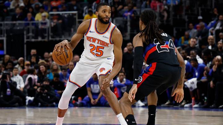 The New York Knicks and guard Mikal Bridges are favored on Tuesday night. The New York Knicks and guard Mikal Bridges are favored on Tuesday night.