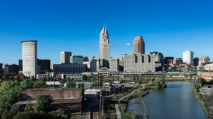 Cleveland panoramic city skyline...