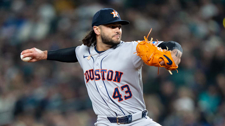 Houston Astros starter Lance McCullers Jr. (43) delivers a pitch. 