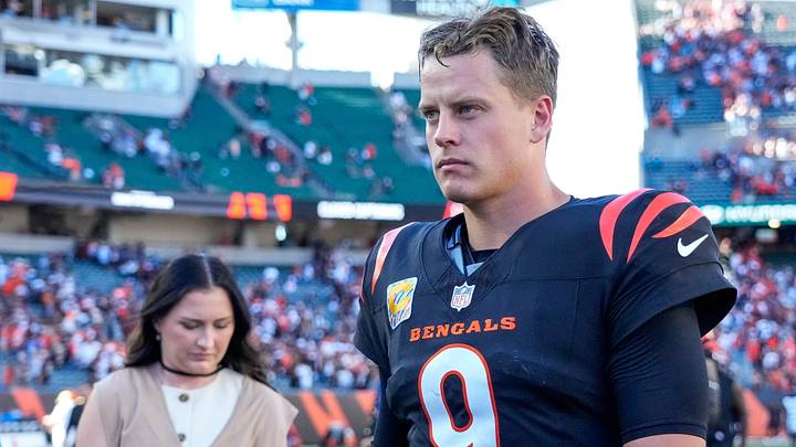 Cincinnati Bengals quarterback Joe Burrow walks off the field following a loss to the Jacksonville Jaguars on Sunday, Oct. 4.