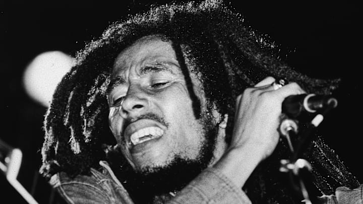 Bob Marley Performs On Stage