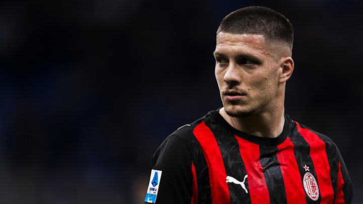 Luka Jovic of AC Milan looks on during the Serie A football...
