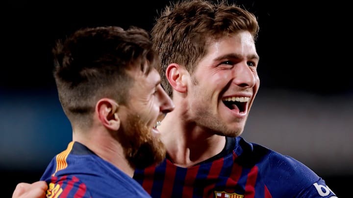 Lionel Messi y Sergi Roberto cuando eran compañeros en el FC Barcelona