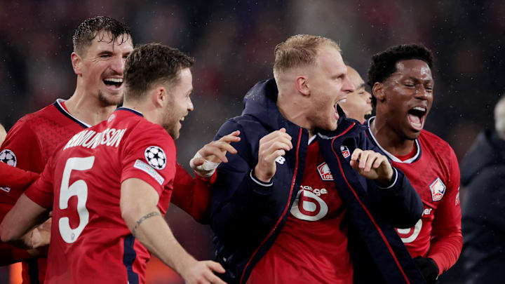 Jonathan David (right) and Lille were the surprise package of the Champions League league phase.