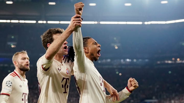 Michael Olise celebrates against Shakhtar Donetsk 