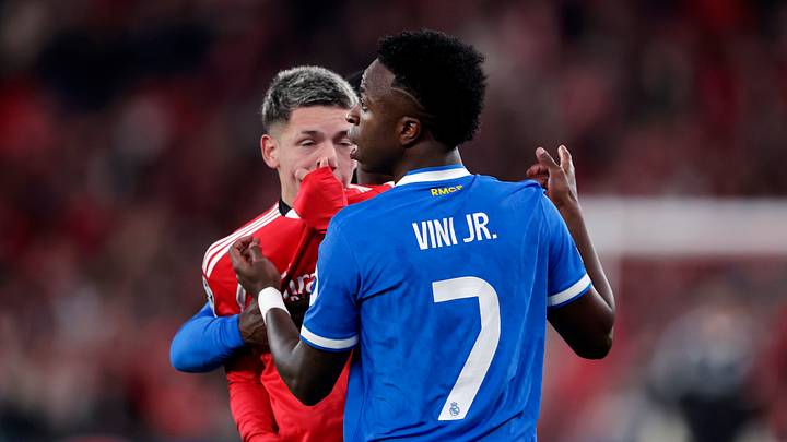 Gianluca Prestianni und Vinicius Junior gerieten in der Champions League aneinander Gianluca Prestianni und Vinicius Junior gerieten in der Champions League aneinander