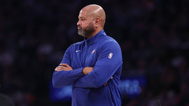 Detroit Pistons head coach JB Bickerstaff looks on during the first half against the New York Knicks at Madison Square Garden. Mandatory Credit: Vincent Carchietta-Imagn Images Detroit Pistons head coach JB Bickerstaff looks on during the first half against the New York Knicks at Madison Square Garden. Mandatory Credit: Vincent Carchietta-Imagn Images