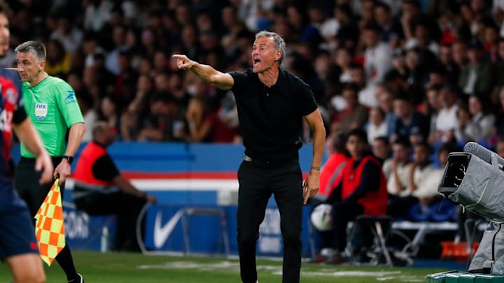 Luis Enrique lors de la rencontre face à l'GC Nice